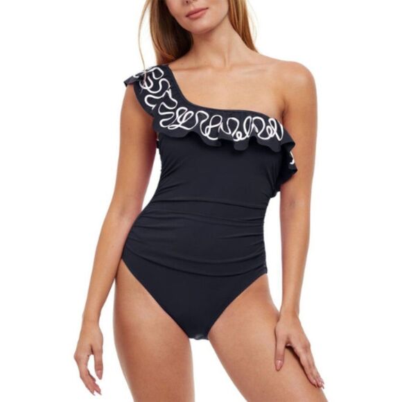 Profile by Gottex Women's Standard Free Spirit Shoulder One Piece Size 6 - Picture 1 of 6